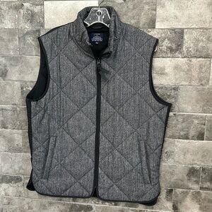 JCrew Men’s Vest, Size Medium Gray Full Zip